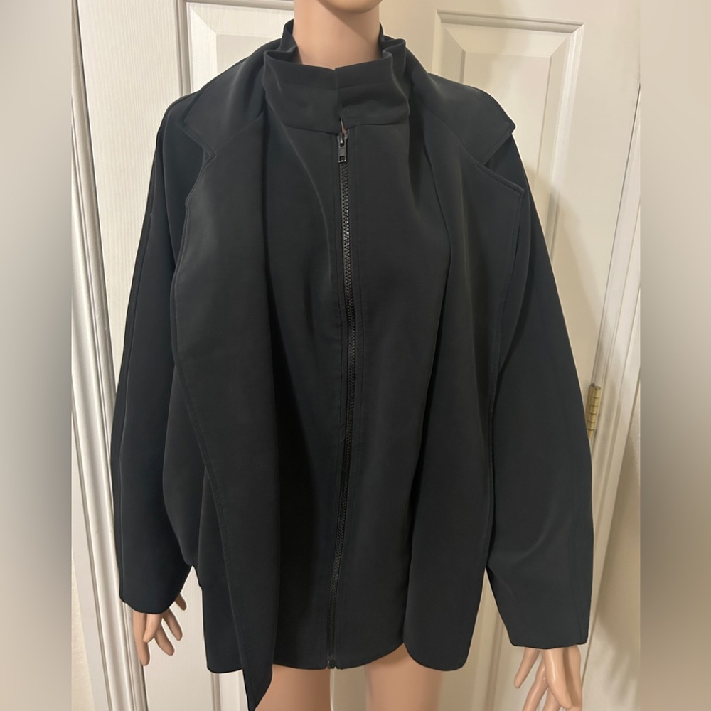 Lanston Sport Black Knit Batwing Jacket. Women’s Size Medium (oversized).